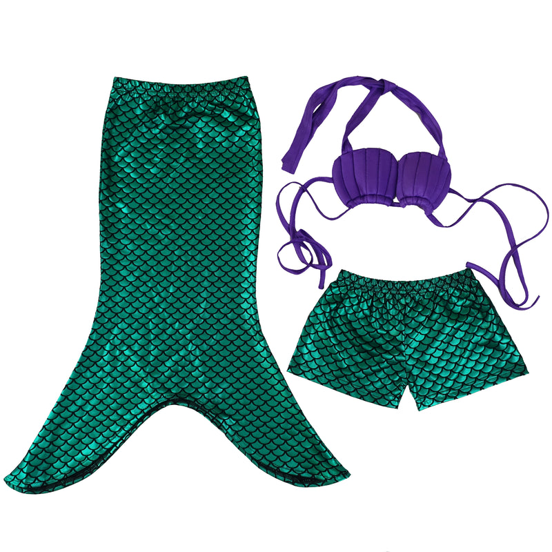 Green Mermaid 3-Pieces Swimming Suit