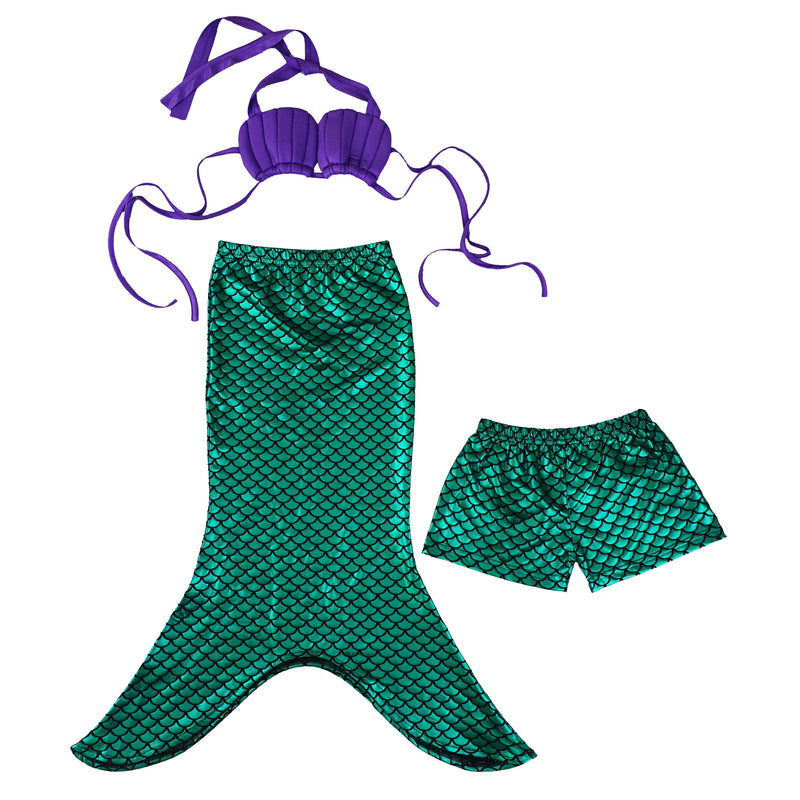 Green Mermaid 3-Pieces Swimming Suit