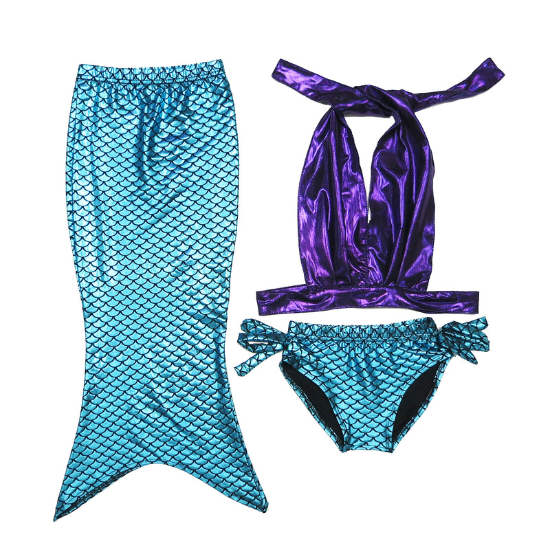 Blue Mermaid 3-Pieces Swimming Suit