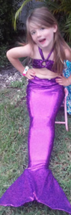 Purple Shinny Mermaid Tail 3-Pieces Swimming Suit