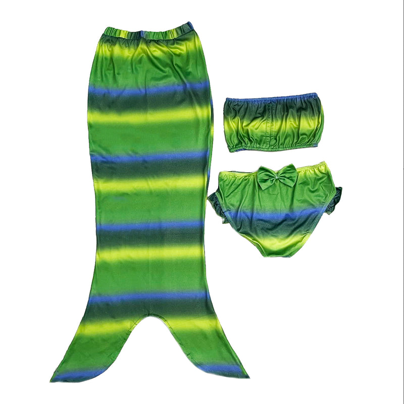 Green/Blue Mermaid Tail 3-Pieces Swimming Suit