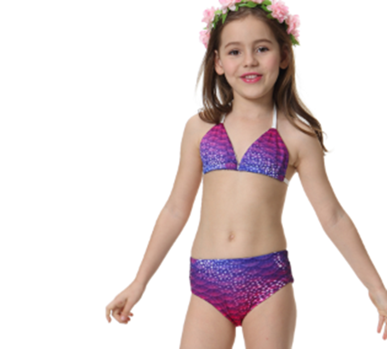 Purple Scales 2-Pieces Bikini Swimming Suit