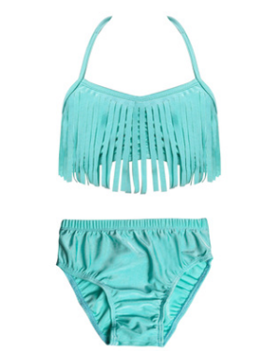 Turquoise 2-Pieces Bikini Swimming Suit