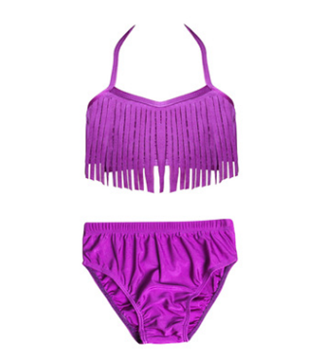 Purple 2-Pieces Bikini Swimming Suit