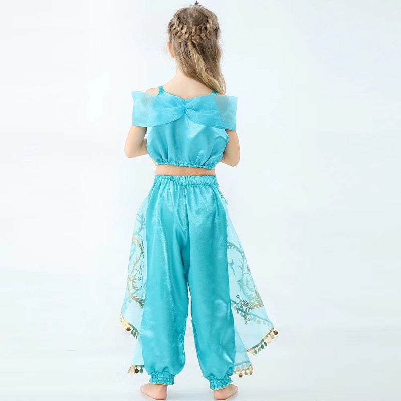 Turquoise Aladdin Jasmine Costume Dress